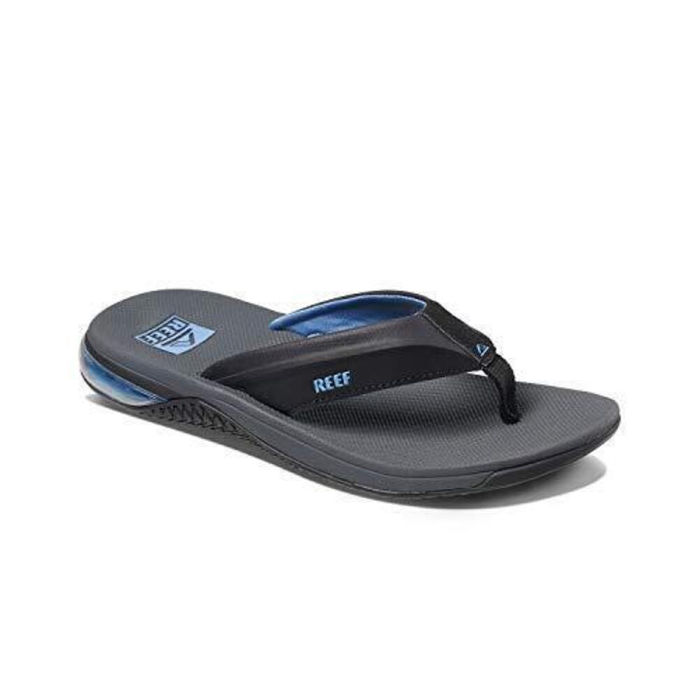 REEF MENS REEF ANCHOR FLIP FLOP, GREY/BLUE, 13 US